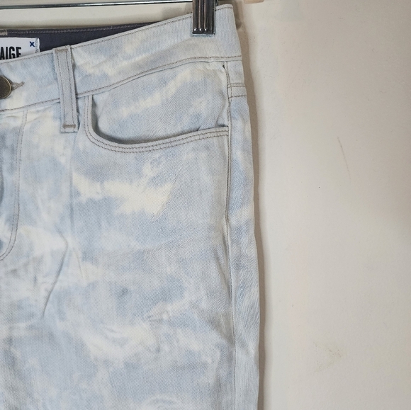 Paige‎ Hoxton Ankle Peg Step Hem Flaw Straight Leg Women 26 Tie Dye Splotch Jean - Picture 9 of 11